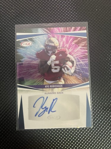 2025 Sage High Series Football - Kye Robichaux - Gold Auto #d /100