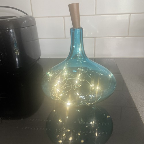 Turquoise Blue Glass Approx 8ins tall. Lovely Condition - Picture 2 of 5