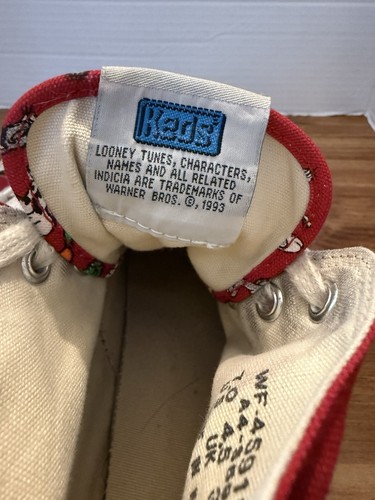 Sneakers alte vintage 1993 Looney Tunes Keds taglia 7 Bugs Bunny - Foto 14 di 14