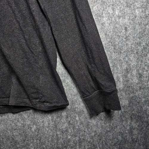 Polo Ralph Lauren Men's Large Long Sleeve Gray Pullover Hoodie Shirt White Pony - Picture 4 of 14