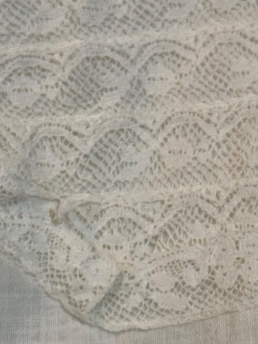 Falda vintage de algodón Valencia paneles de encaje sin pescar de muñeca costurera Estate - Imagen 16 de 18