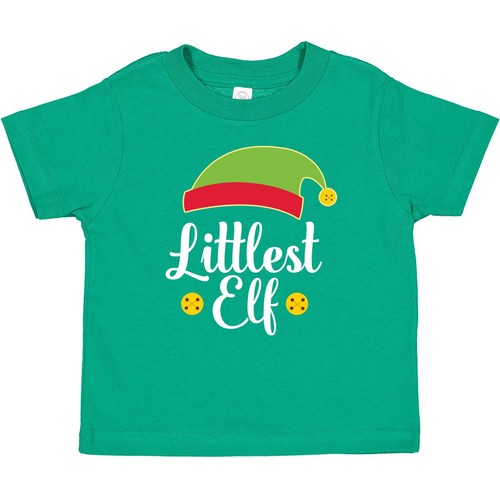 Inktastic Christmas Littlest Elf Holiday Baby T-Shirt Little Youngest Clothing