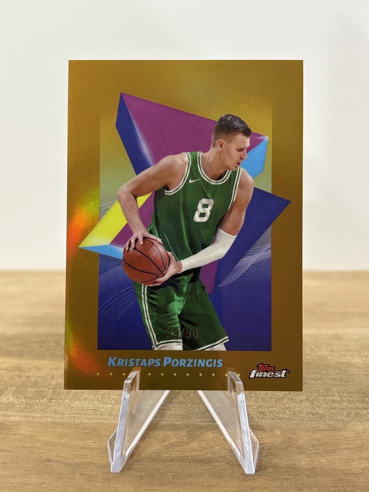 2024-25 Topps Finest Kristaps Porzingis Gold Refractor /50 Boston Celtics