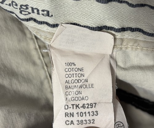 Ermenegildo Zegna D-TK-6297 Straight Leg Jeans 40x28 Made in Italy Khaki Cotton - Picture 12 of 14