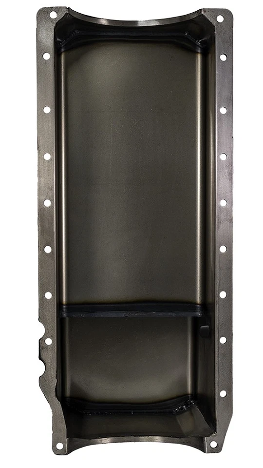 Moroso 20433, One BBC Oil Pan 62-67 Chevy II Negro Acero Rendimiento Carreras Pieza Foto 4 de 4