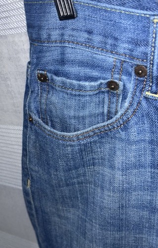 Pantalones de mezclilla rectos vintage azules Lucky Brand para hombre talla 32x29 - Imagen 5 de 6