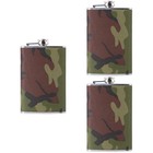  3 stücke Edelstahl Tragbare Weinflasche Oxford Camouflage Cover Wine Pot für