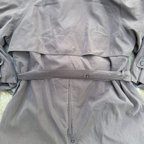 Vintage Chaps Ralph Lauren Trench Coat 42 Short Taupe Wool Lined Rain Repellent - Picture 9 of 21