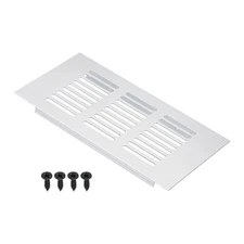 6"x3" Door Air Vent Cover Aluminum Grille Ventilation Louvered Screws Silver
