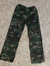 Girl's Casual And Stylish Retro Camouflage Jean Pants, Straight Cut, 14 yr Old