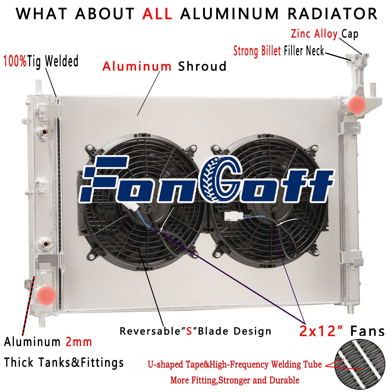 Radiator Shroud&Fan For 2007-17 Chevy Traverse GMC Acadia Buick Enclave 3.6L V6