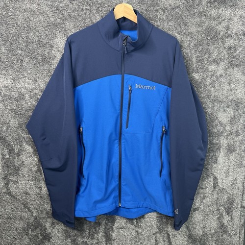 Marmot Herren blau M3 Softshell Full Zip winddicht Packtasche Größe 2XL