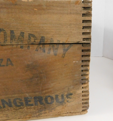 Vintage Dynamitkiste Sprengstoff Holzkiste American Cyanamid Corp. NY Vermont Scheune - Bild 7 von 24
