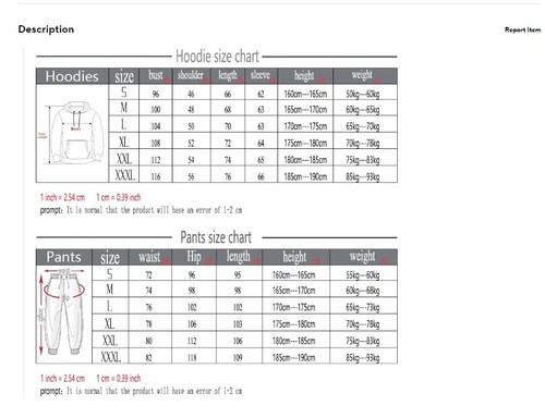 Fashion Print Tracksuit for Men Zipper Hooded Sweatshirt and Sweatpants Two Pcs - Picture 6 of 12