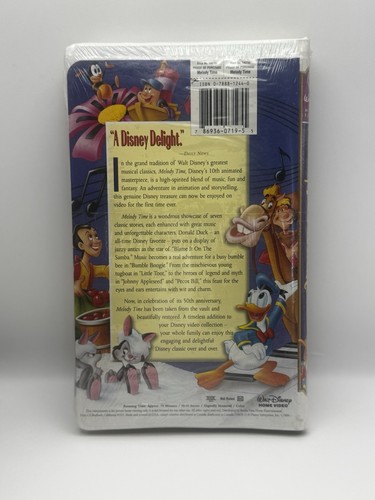 Walt Disney Masterpiece Collection - MELODY TIME Clamshell VHS Tape SEALED - Picture 2 of 3