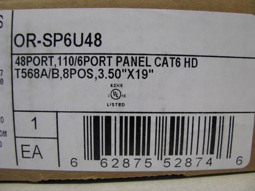 Ortronics TechChoice Cat6 48-Port Patch Panel OR-SP6U48 ~STSI - Picture 6 of 6