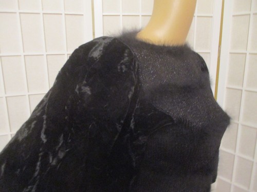 Suéter Leslie Long vintage tejido a mano manga terciopelo hinchado 3/4 - Imagen 5 de 13