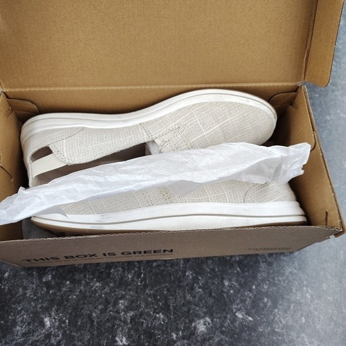 Clarks Cloudsteppers Breeze Step II beige natürliches Canvas Größe 7M gebraucht, in einwandfreiem Zustand - Bild 7 von 9