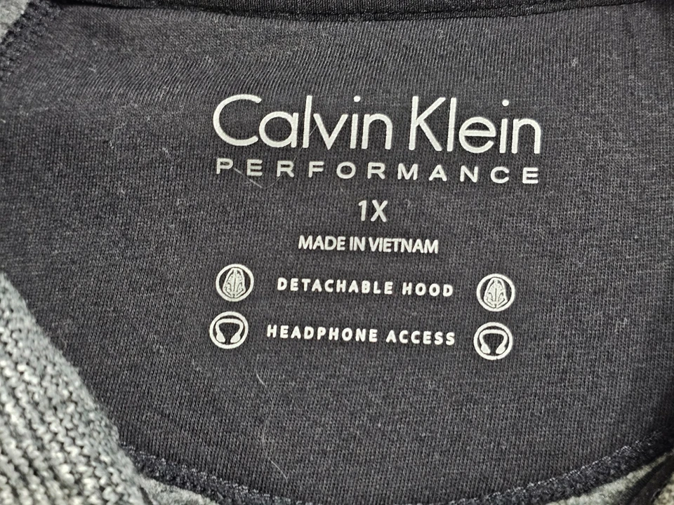 Chaqueta de rendimiento para mujer Calvin Klein talla 1X cremallera completa con orificios para el pulgar sin capucha Foto 4 de 4
