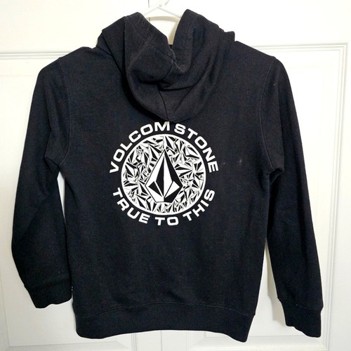 Volcom Kids Black Hoodie Sweatshirt 7 Skater Street Casual Outdoor Logo - Picture 6 of 6