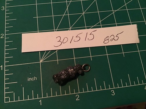 Oso de peluche peludo cesta de picnic de colección pulsera colgante con dije de plata esterlina - Imagen 11 de 11