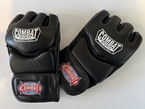 Sports Pro Style MMA Gloves Unisex XL Black Combat Sports International - Picture 1 of 21