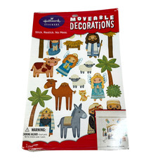Hallmark Moveable Decoration Stickers Nativity Christmas XMAS Holiday Reusable