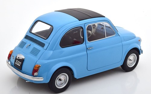 KK scale KKDC120035 1/12 Fiat 500F 1968 Light Blue Diecast Model Car - Picture 2 of 8