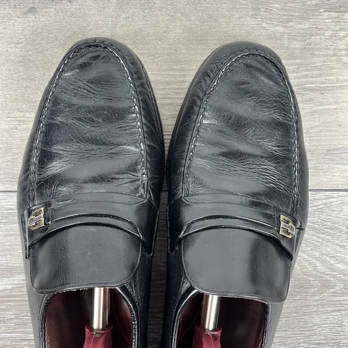 VTG Florsheim Royal Imperial Moc Toe Bit Loafers Sz 11 Black w/Box & Covers - Picture 12 of 24