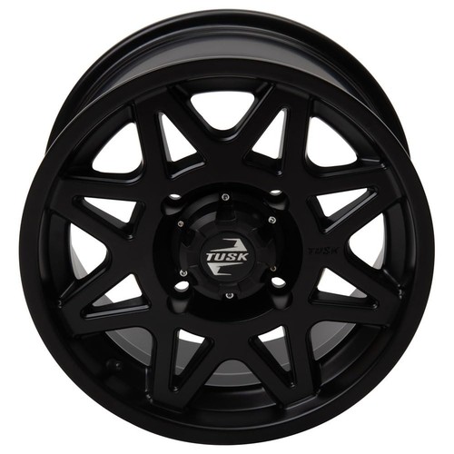 4/137 Tusk Tintic Wheel 14x7 4.0 + 3.0 Matte Black For Honda Pioneer 1000-5 2016 - Picture 2 of 6