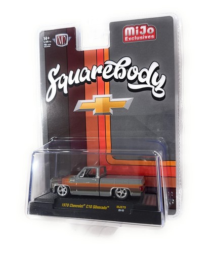 1978 Chevrolet C10 Silverado Squarebody Pickup Truck Grey 1:64 M2 31500-MJS79-6B - Picture 6 of 7