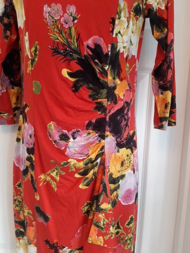 Basler Orange Floral Dress Size 10 Wedding Races Holiday - Picture 3 of 16