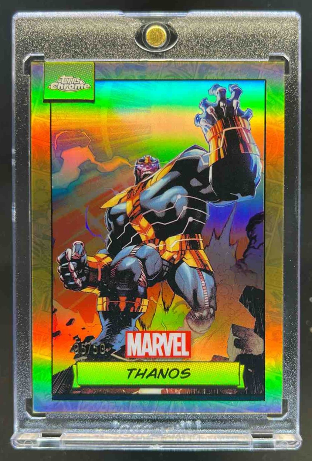 2024 Topps Chrome Marvel Thanos Gold Refractor #/50