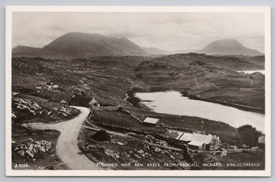RPPC Foinaven Ben Arkle aus Badcall Inchard Kinlochbervie JB weiße Topographie