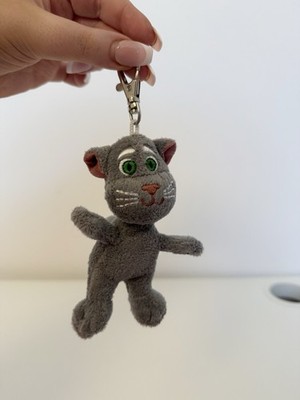 Dragon-I Talking Tom Plüsch-Schlüsselanhänger Mini grau Katze Stofftier Schlüsselanhänger Buddy 5 Zoll