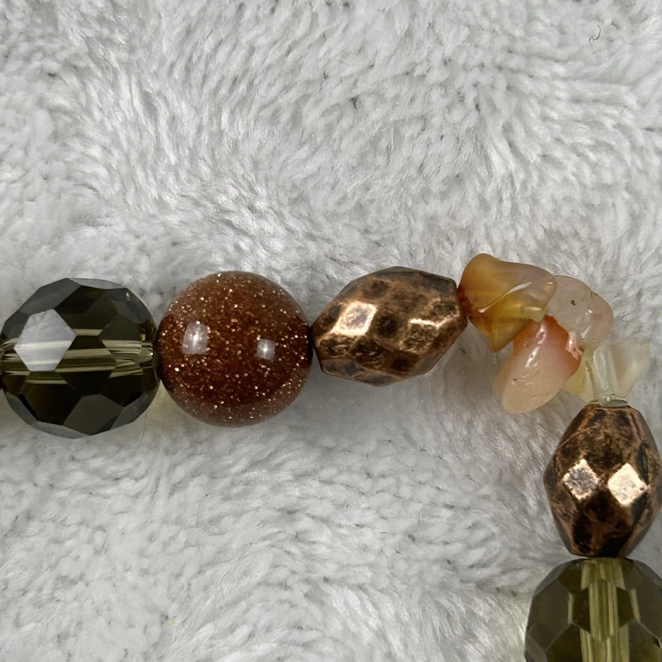 Joias da moda vintage multicoloridas pulseira de strass com miçangas Avon - Imagem 2 de 4