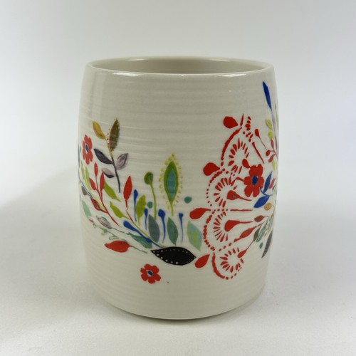 Anthropologie Starla Halfmann Mug Floral Ceramic Monogram P Initial - CLEAN - Picture 3 of 8
