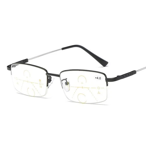 Multifocus Computer Reading Glasses Blue Light Blocking Titanium Ultralight