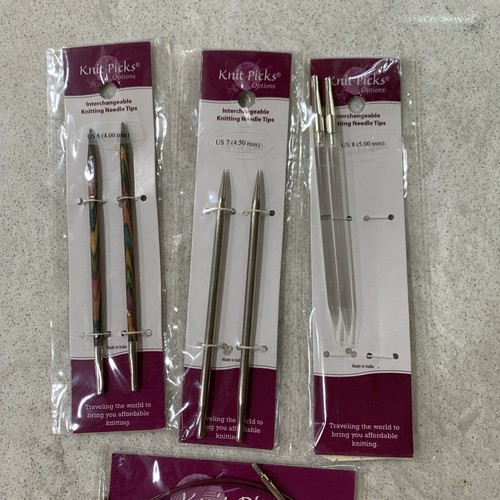 KNIT PICKS Cable Needles, US 6 US 7 US 8 And 24” Circular, Knitting New - Picture 6 of 9