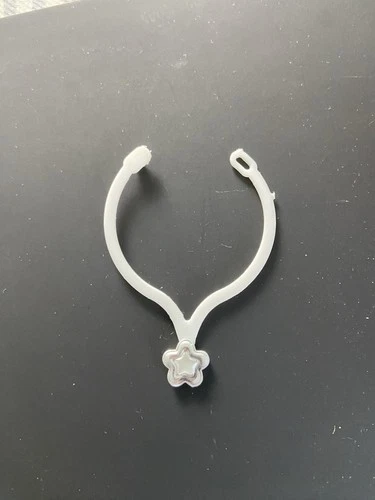 Vintage Super Size Star Barbie Fashion Doll White Plastic Necklace