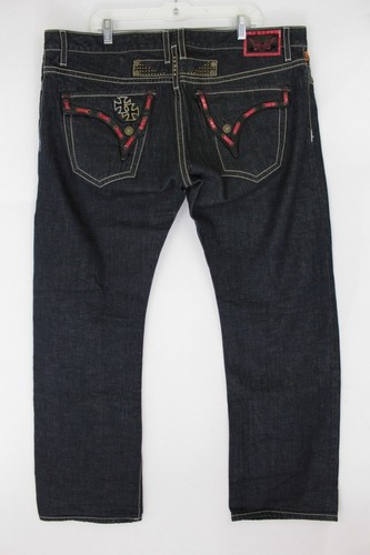 Pantalones de mezclilla larga Robin's Jean con solapa - talla 42 para hombre - Imagen 2 de 10