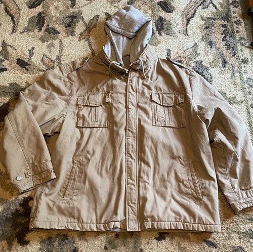 Flannel Full Zip Hoodie in Jacket Size 