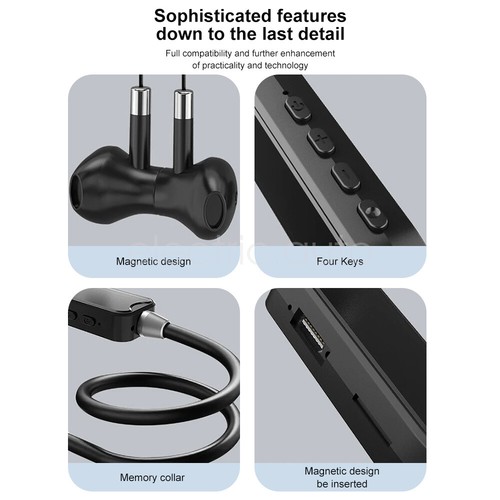 Auriculares deportivos con banda para el cuello 100 horas de reproducción Bluetooth Auriculares para juegos Pantalla LED - Imagen 10 de 27