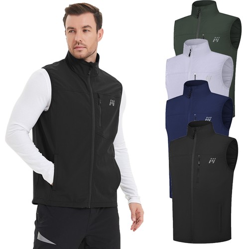 Herren Weste Steppweste Warm mit leichten Futter Outdoorweste Softshell-Weste DE - Bild 1 von 22