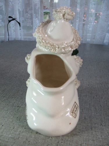 Vintage 1950’s Napco White Ceramic Spaghetti Santa Planter Candy Dish ILX2670 - Picture 3 of 12