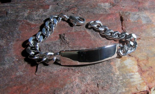 James Avery Retired 925 Sterling Silver Heavy ID Bracelet 8-3/4" Long 44.8grams - Picture 5 of 24