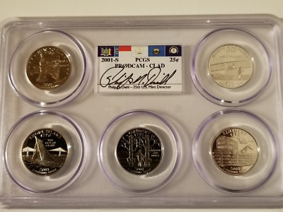 2003-S PCGS 25C SILVER State Quarter Proof Set MULTI COIN HOLDER FLAG PR69DCAM