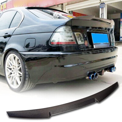 Real Carbon Rear Trunk Lip Spoiler Wing For BMW 3 Series E46 M3