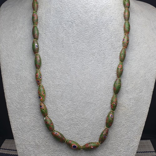 Stunning Vintage Venetian Style Gabri Eyes Glass Beaded Necklace - Picture 7 of 20
