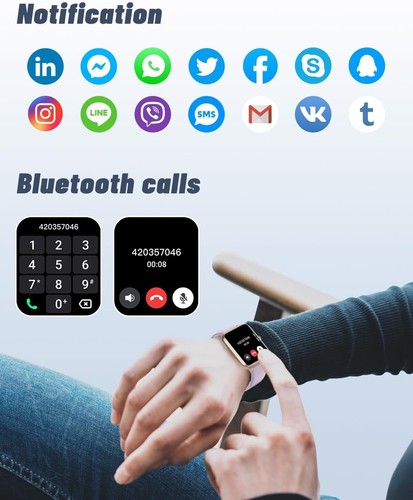 Smartwatch Fitnesstracker Herzfrequenz-/Schlafmonitor für Google Pixel 6 / Pixel 7 - Bild 57 von 79